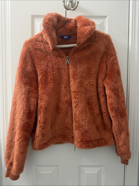 JoyLab Jackets & Blazers - Joy Lab Cozy Rust Faux-Fur Zip Jacket